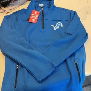 NFL Blue Zip-Up Sweater with Logo